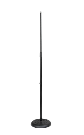 Rok-it Tubular Microphone Stand With 10" Round Base And Easy-twist Clutch Height Adjust