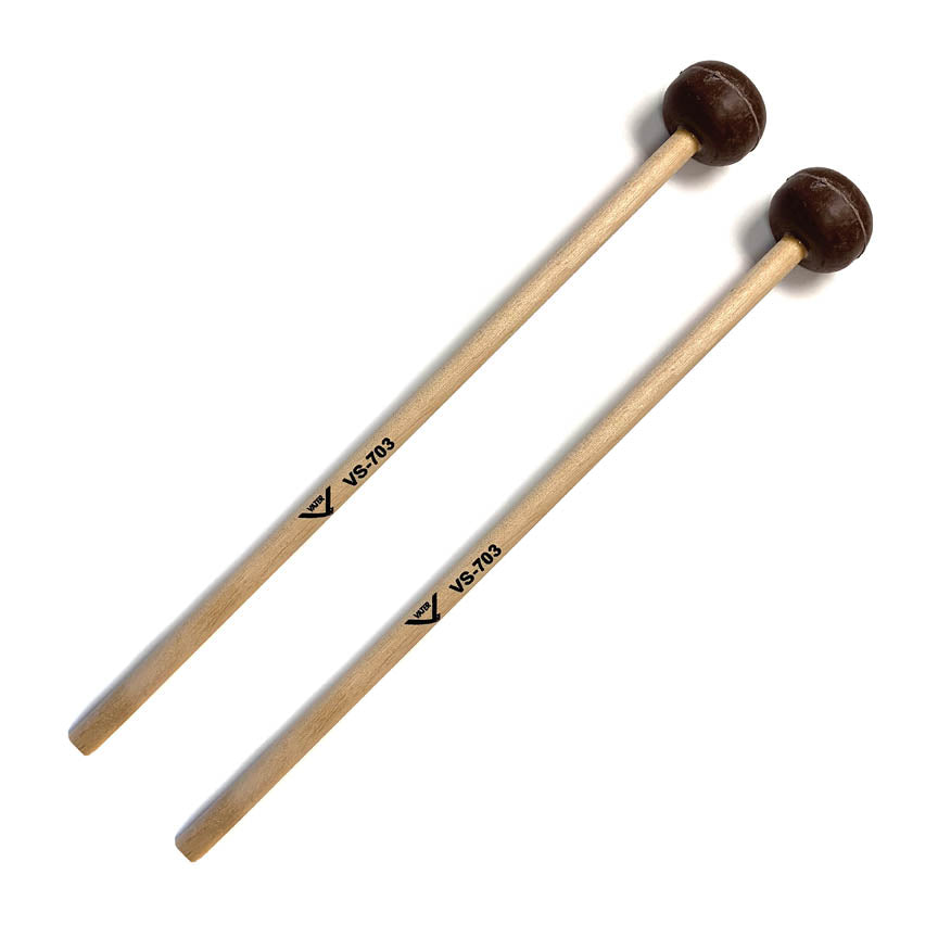 Student Xylophone Mallets - Set of Medium Soft Birch Mallets with Rubber Heads
