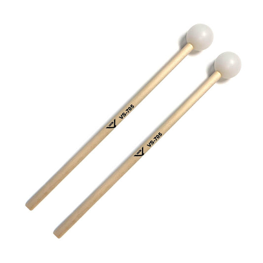 Student Xylophone Mallets - Set of Medium Hard Birch Mallets with Poly Ball Heads