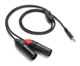 Tourtek Pro - 1/8" TRS (Stereo) to Dual XLR (Male) Cable - 3' Breakout Accessory Cable