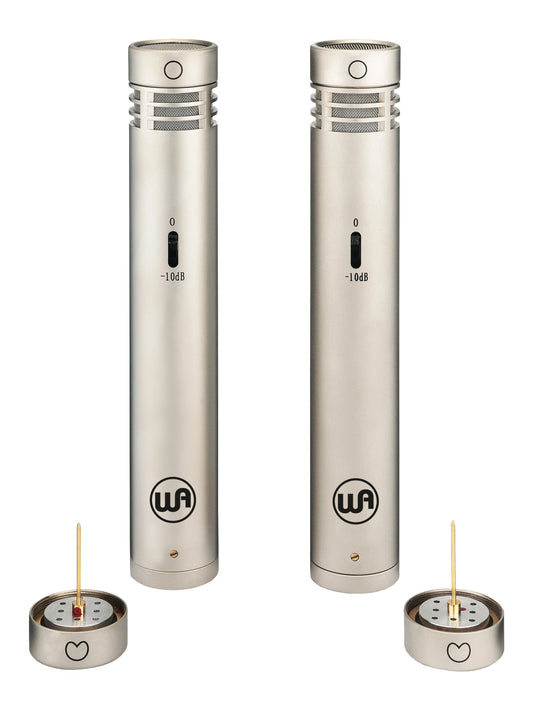 WA-84 Stereo Pair with Omni and Cardioid Capsules - Nickel Color