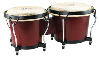 Ritmo Series Mahogany Finish Bongos - 6" & 7"