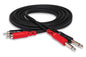 Stereo Interconnect, Dual 1/4 in. TS to Dual RCA