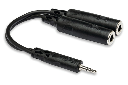 Y Cable, 3.5 mm TRS to Dual 1/4 in. TRSF