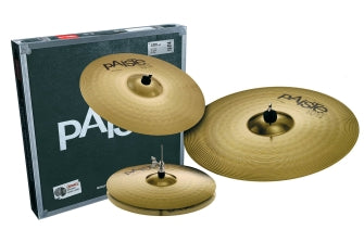 101 Brass Universal Set - 14" Hi-Hat, 16" Crash, 20" Ride