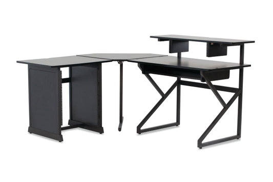 Content Creator Furniture Series Desk Set with Main Desk, Corner Section