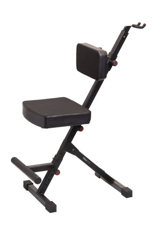 Deluxe Guitar Seat with Adjustable Back Rest and Guitar Hanger
